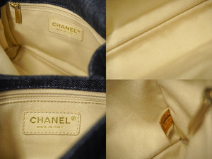 極美品 CHANEL シャネル 2.55 デニムチェーンショルダーバッグ NO.5 デニム 10番台 ゴールド金具 中古 62294