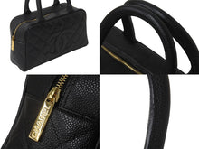 Load image into Gallery viewer, 極美品 CHANEL シャネル ミニボストンバッグ キャビアスキン ブラック 8番台 A20996 ゴールド金具 中古 62301
