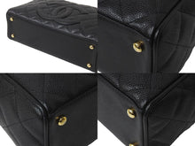 Load image into Gallery viewer, 極美品 CHANEL シャネル ミニボストンバッグ キャビアスキン ブラック 8番台 A20996 ゴールド金具 中古 62301