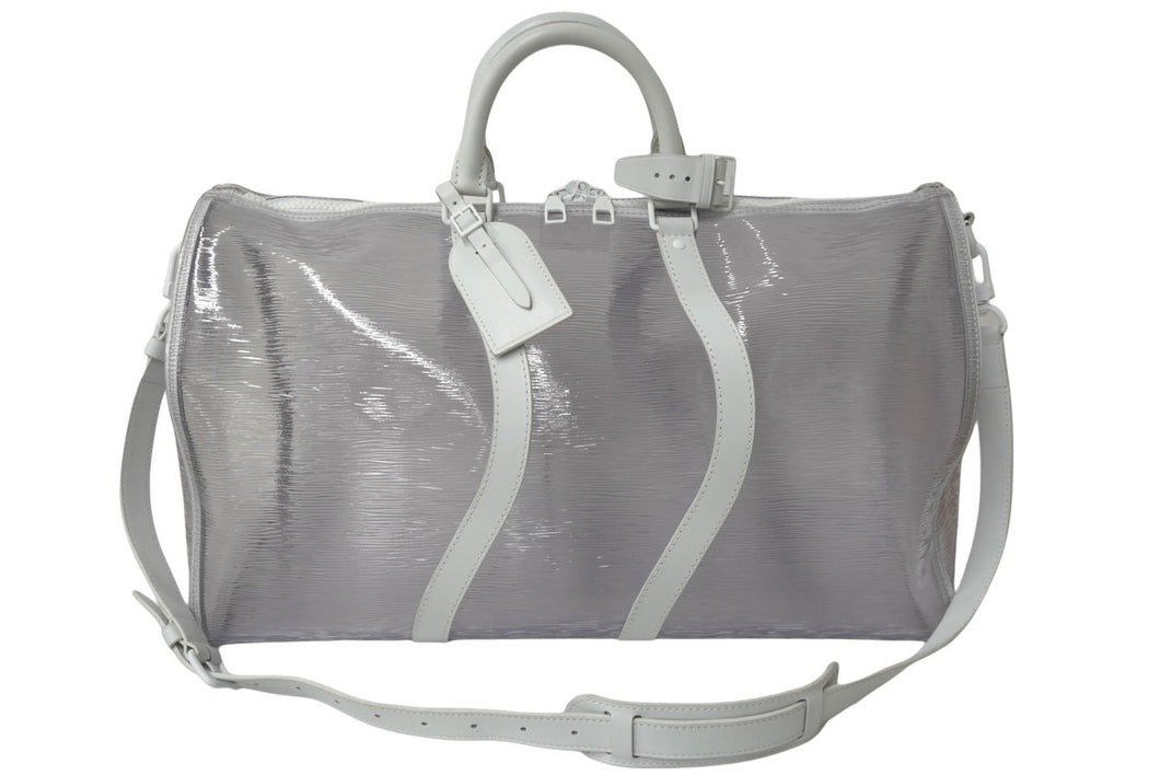 極美品 LOUIS VUITTON ルイ ヴィトン エピ プラージュ キーポル バンドリエール 50cm M55814 ボストンバッグ 中古 62303