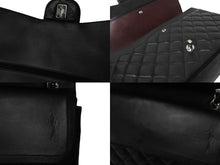 Load image into Gallery viewer, CHANEL シャネル Wフラップチェーンショルダーバッグ デカマトラッセ 33cm 18番台 ラムスキン ブラック シルバー 美品 中古 62304