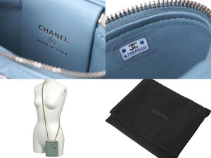極美品 CHANEL シャネル チェーンショルダーバック ココマーク ラムスキン グリーン ゴールド金具 中古 62305