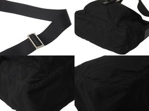 PRADA プラダショルダーバッグ トライアングルロゴ BT8994 ナイロン ブラック シルバー金具 美品 中古 62306 