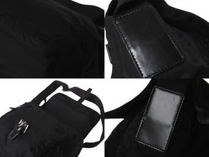 PRADA プラダショルダーバッグ トライアングルロゴ BT8994 ナイロン ブラック シルバー金具 美品 中古 62306 