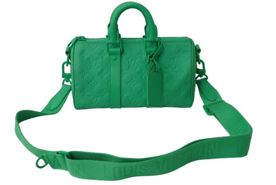 LOUIS VUITTON ルイ ヴィトン キーポルバンドリエール25 2WAYボストンバッグ M20929 トリヨン モノグラム グリーン 美品 中古 62314