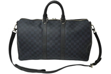 Load image into Gallery viewer, 極美品 LOUIS VUITTON ルイヴィトン キーポル バンドリエール 45 ボストンバッグ 2WAY ダミエコバルト N41349 中古 62316