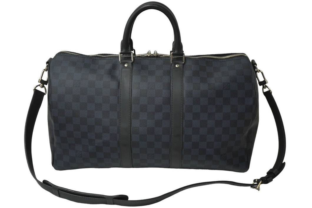 極美品 LOUIS VUITTON ルイヴィトン キーポル バンドリエール 45 ボストンバッグ 2WAY ダミエコバルト N41349 中古 62316