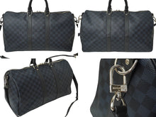 Load image into Gallery viewer, 極美品 LOUIS VUITTON ルイヴィトン キーポル バンドリエール 45 ボストンバッグ 2WAY ダミエコバルト N41349 中古 62316