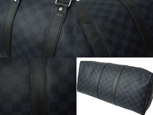 極美品 LOUIS VUITTON ルイヴィトン キーポル バンドリエール 45 ボストンバッグ 2WAY ダミエコバルト N41349 中古 62316