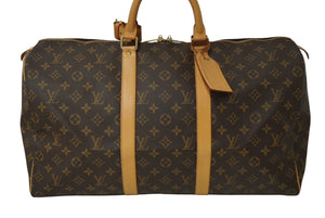 LOUIS VUITTON ルイヴィトン モノグラム キーポル50 ボストンバッグ ブラウン M41426 旅行バッグ ロゴ 良品 中古 62318