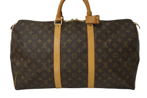 LOUIS VUITTON ルイヴィトン モノグラム キーポル50 ボストンバッグ ブラウン M41426 旅行バッグ ロゴ 良品 中古 62318