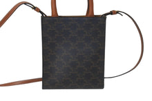 Load image into Gallery viewer, CELINE セリーヌ ミニ バーティカル トリオンフ キャンバス ハンドバッグ 2WAY 194372BZK ロゴプリント 美品 中古 62325