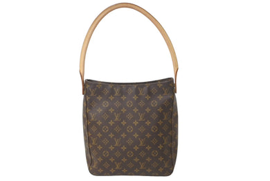 LOUIS VUITTON ルイヴィトン ハンドバッグ ルーピングGM モノグラムキャンバス M51145 ブラウン 美品 中古 62326
