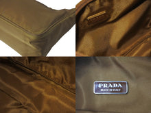 Load image into Gallery viewer, PRADA プラダ ハンドバッグ ホーボー MV515 トライアングルロゴ 三角ロゴ ブラウン キャメル シルバー金具 美品 中古 62329
