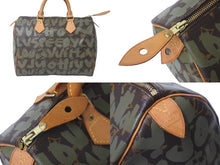 画像をギャラリービューアに読み込む, LOUIS VUITTON ルイヴィトン ハンドバッグ スピーディ30 モノグラムグラフィティ カーキ M92194 ゴールド金具 美品 中古 62333