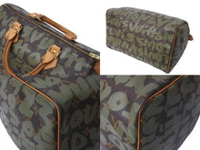 画像をギャラリービューアに読み込む, LOUIS VUITTON ルイヴィトン ハンドバッグ スピーディ30 モノグラムグラフィティ カーキ M92194 ゴールド金具 美品 中古 62333
