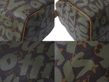 画像をギャラリービューアに読み込む, LOUIS VUITTON ルイヴィトン ハンドバッグ スピーディ30 モノグラムグラフィティ カーキ M92194 ゴールド金具 美品 中古 62333