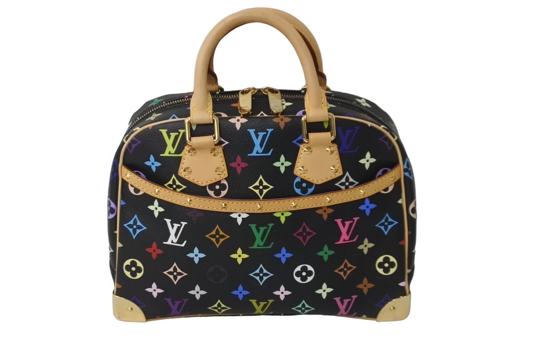 極美品 LOUIS VUITTON ルイヴィトン ハンドバッグ トゥルーヴィル ブラック M92662 マルチカラー ゴールド金具 中古 62334