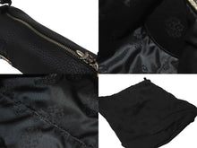 Load image into Gallery viewer, 極美品 CHROME HEARTS クロムハーツ 筒型バッグ GRINDS ミニセメタリークロスパッチ スクロールラベルリング ブラック 中古 62335