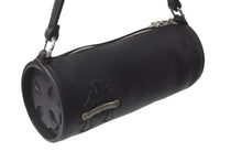 Load image into Gallery viewer, 極美品 CHROME HEARTS クロムハーツ 筒型バッグ GRINDS ミニセメタリークロスパッチ スクロールラベルリング ブラック 中古 62335