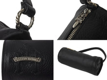 Load image into Gallery viewer, 極美品 CHROME HEARTS クロムハーツ 筒型バッグ GRINDS ミニセメタリークロスパッチ スクロールラベルリング ブラック 中古 62335