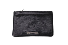 Load image into Gallery viewer, CHROME HEARTS クロムハーツ ポーチ ダガージップ ジッパーチェンジパース シルバー925 レザー ブラック 美品 中古 62340
