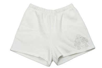 CHROME HEARTS クロムハーツ GRP ワイノットスウェットショーツ ショートパンツ クロスパッチ コットン ホワイト M 美品 中古 62343