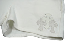 Load image into Gallery viewer, CHROME HEARTS クロムハーツ GRP ワイノットスウェットショーツ ショートパンツ クロスパッチ コットン ホワイト M 美品 中古 62343