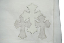 Load image into Gallery viewer, CHROME HEARTS クロムハーツ GRP ワイノットスウェットショーツ ショートパンツ クロスパッチ コットン ホワイト M 美品 中古 62343