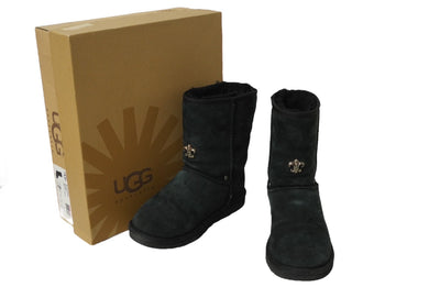 CHROME HEARTS クロムハーツ UGG アグ クラシック ショート ムートンブーツ BSフレア サイズ24 シルバー925 美品 中古 62344