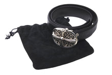 Load image into Gallery viewer, 極美品 CHROME HEARTS クロムハーツ OVAL CROSS STRAP 1.5/1.5 クラシック オーバルクロス バックル レザーベルト 中古 62346