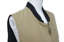 Load image into Gallery viewer, 新品未使用 CHROME HEARTS クロムハーツ ダガージップボアベスト クロスボタン コットン シルバー925 ブラック カーキ M 中古 62348
