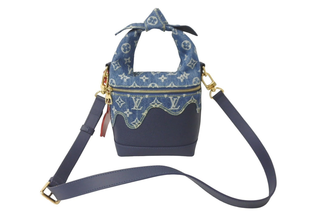 未使用品 LOUIS VUITTON ルイ ヴィトン × NIGO ジャパニーズクルーザー デニム トリヨン ショルダーバッグ インディゴM45970 中古 62349