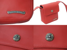 Load image into Gallery viewer, 新品同様 CHROMEHEARTS クロムハーツ クロスボール ミニショルダー バッグ レッド スクロールラベル 中古 62350