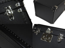 画像をギャラリービューアに読み込む, 新品同様 LOUIS VUITTON ルイヴィトン ジュエリートランク 縦型 ワインディングケース タイガ ブラック シルバー金具 中古 62352