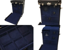 画像をギャラリービューアに読み込む, 新品同様 LOUIS VUITTON ルイヴィトン ジュエリートランク 縦型 ワインディングケース タイガ ブラック シルバー金具 中古 62352