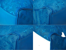 Load image into Gallery viewer, 極美品 LOUIS VUITTON ルイヴィトン モノグラム キーポル トリアングル 50 ボストンバッグ メッシュ ブルー M45048 中古 62354