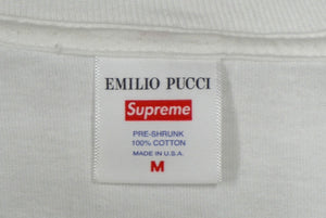 Supreme emilio pucci シュプリーム エミリオプッチ 半袖Ｔシャツ ボックスロゴ サイズM ホワイト 美品 中古 62361