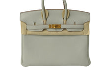 Load image into Gallery viewer, 新品未使用 HERMES エルメス ハンドバッグB刻印 バーキン25 グレー系 グリペール ゴールド金具 トゴ 中古 62384