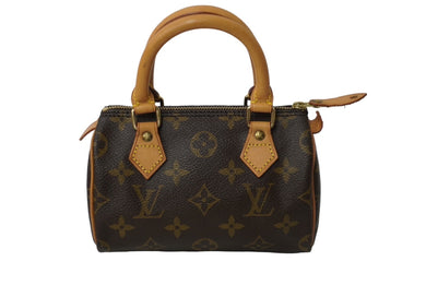 LOUIS VUITTON ルイヴィトン ミニ・スピーディ ハンドバッグ M41534 モノグラムキャンバス ブラウン ゴールド金具 美品 中古 62385