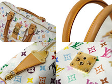 画像をギャラリービューアに読み込む, 極美品 LOUIS VUITTON ルイヴィトン 村上隆 ボストンバッグ キーポル45 M92641 モノグラムマルチ ホワイト ゴールド金具 中古 62388