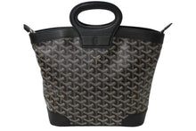Load image into Gallery viewer, GOYARD ゴヤール ベルーガ PM ハンドバッグ PVCコーティングキャンバス ブラック シルバー金具 美品 中古 4c061816