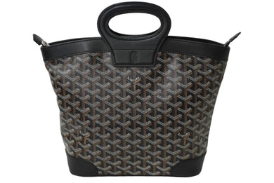 GOYARD ゴヤール ベルーガ PM ハンドバッグ PVCコーティングキャンバス ブラック シルバー金具 美品 中古 4c061816