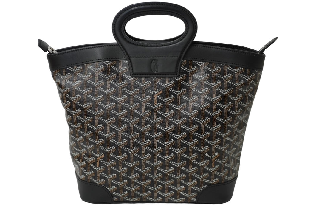 GOYARD ゴヤール ベルーガ PM ハンドバッグ PVCコーティングキャンバス ブラック シルバー金具 美品 中古 4c061816