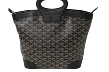 Load image into Gallery viewer, GOYARD ゴヤール ベルーガ PM ハンドバッグ PVCコーティングキャンバス ブラック シルバー金具 美品 中古 4c061816