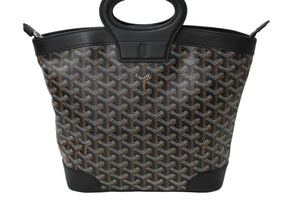 GOYARD ゴヤール ベルーガ PM ハンドバッグ PVCコーティングキャンバス ブラック シルバー金具 美品 中古 4c061816