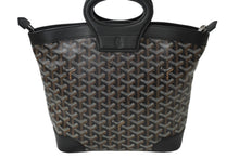 Load image into Gallery viewer, GOYARD ゴヤール ベルーガ PM ハンドバッグ PVCコーティングキャンバス ブラック シルバー金具 美品 中古 4c061816