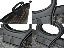 画像をギャラリービューアに読み込む, GOYARD ゴヤール ベルーガ PM ハンドバッグ PVCコーティングキャンバス ブラック シルバー金具 美品 中古 4c061816