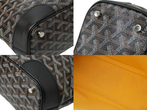 GOYARD ゴヤール ベルーガ PM ハンドバッグ PVCコーティングキャンバス ブラック シルバー金具 美品 中古 4c061816