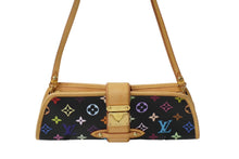 画像をギャラリービューアに読み込む, 極美品 LOUIS VUITTON ルイヴィトン 村上隆 シャーリー M40050 モノグラムマルチ ブラック ゴールド金具 中古 62393